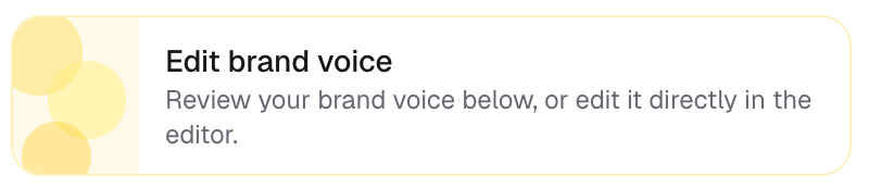 PersonaBox brand voice editor showing a configured voice that powers every draft