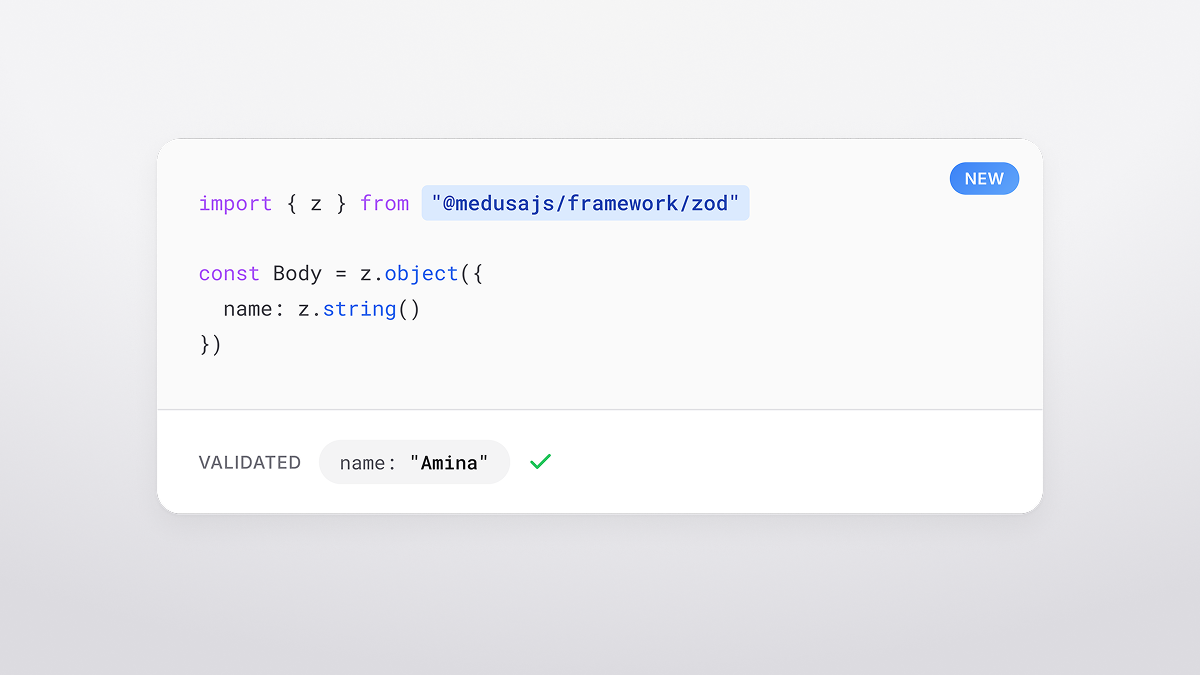 Zod exported from framework